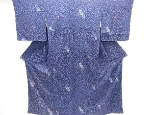 アンティーク　錦紗扇に花亀甲模様着物